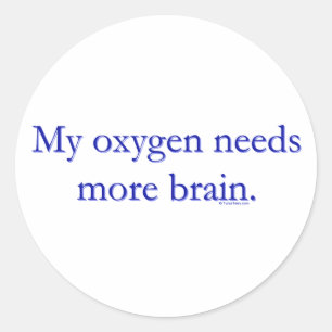 Oxy Brain Runder Aufkleber