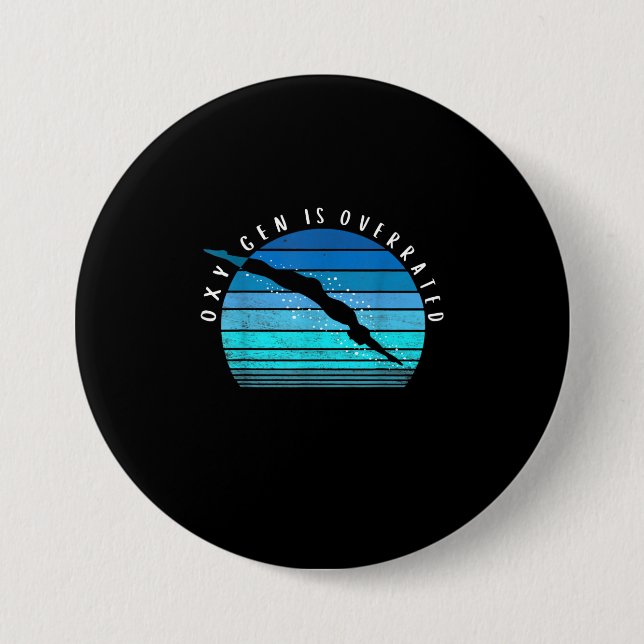 Oxygen ist übertrieben schwimmend Geschenke schwim Button (Vorderseite)