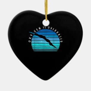 Oxygen ist übertrieben schwimmend Geschenke schwim Keramik Ornament