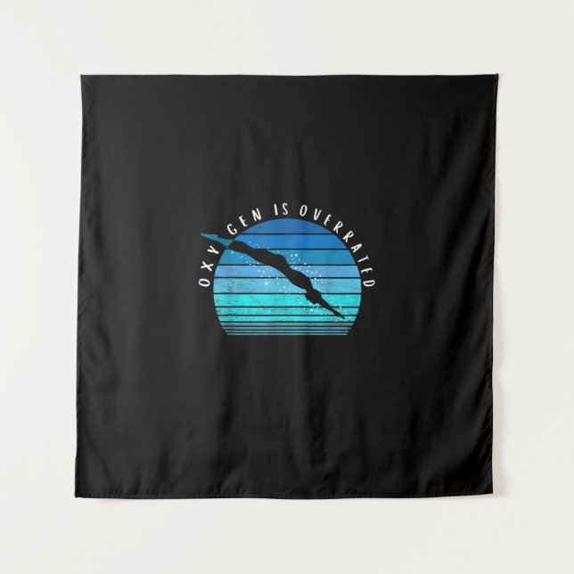 Oxygen ist übertrieben schwimmend Geschenke schwim Wandteppich (Vorderseite)