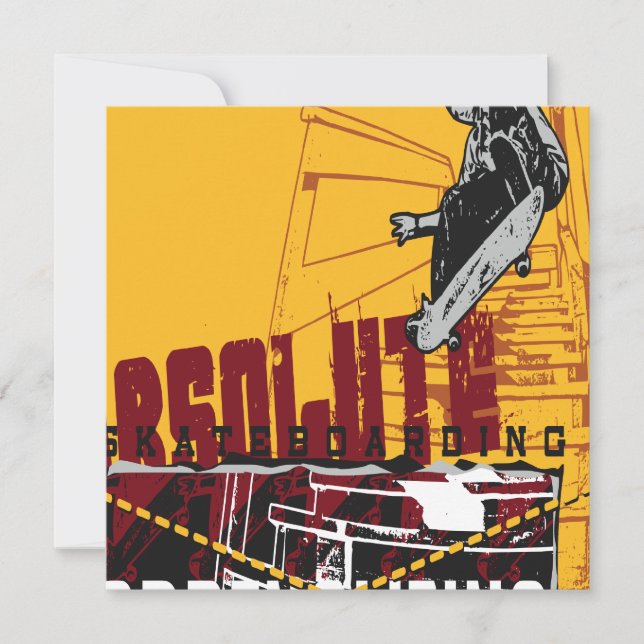 Oxygentees Skateboard-Einladung Einladung (Vorderseite)