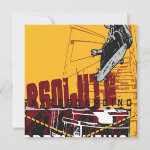 Oxygentees Skateboard-Einladung Einladung