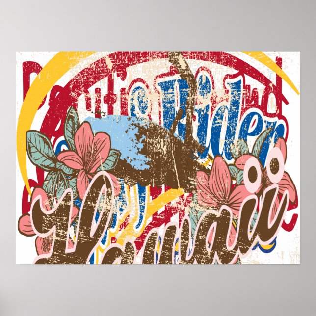 Oxygentes Vintages Surf Rider Poster (Vorne)