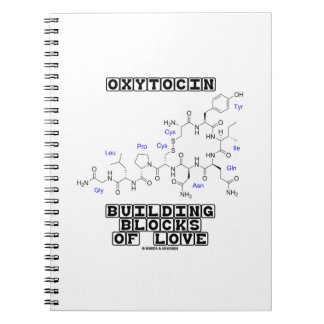 Oxytocin-Gebäude-Blöcke der Liebe (Chemie) Notizblock