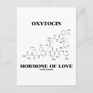 Oxytocin-Hormon der Liebe (Chemie) Postkarte