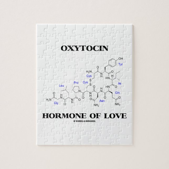 Oxytocin-Hormon der Liebe (Chemie) Puzzle (Vertikal)