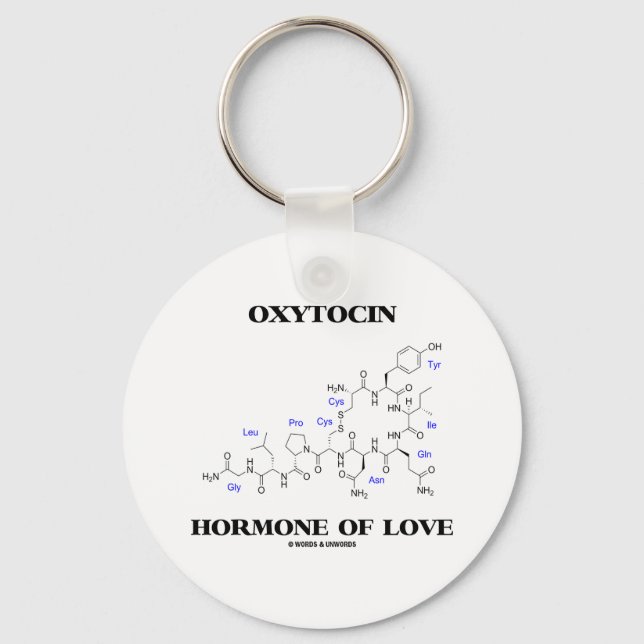 Oxytocin-Hormon der Liebe (Chemie) Schlüsselanhänger (Vorderseite)