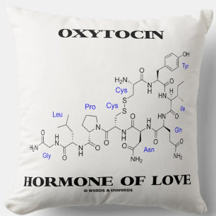 Oxytocin-Hormon der Liebe (chemisches Molekül) Kissen