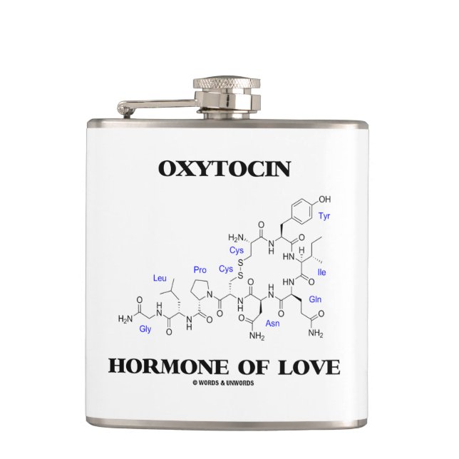 Oxytocin-Hormon von Liebe-Chemie Flachmann (Vorderseite)