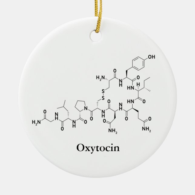 Oxytocin-Liebe Molekülchemie Keramik Ornament (Vorne)