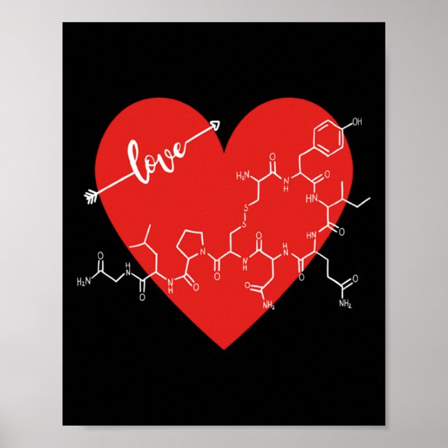 Oxytocin Love Hormone Valentines Day Love Hormone  Poster (Vorne)