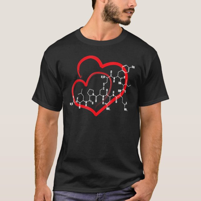 Oxytocin Molekulare Liebe Lehrer Valentine T-Shirt (Vorderseite)