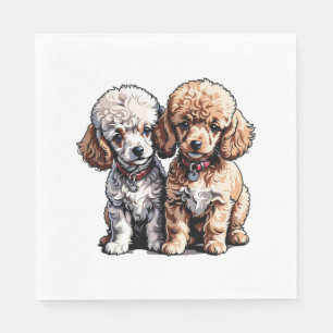 Oy mit dem Poodles Classic T - Shirt Serviette