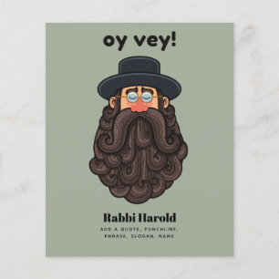 OY VEY! Lustiger RABBI Personalisiert Flyer