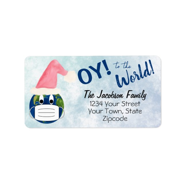 OY zur Rücksendeadresse der Weltpandemie Adressaufkleber (Vorne)