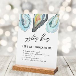 Oyster Bar Coastal Seaside Wedding Sign, Acrylschild