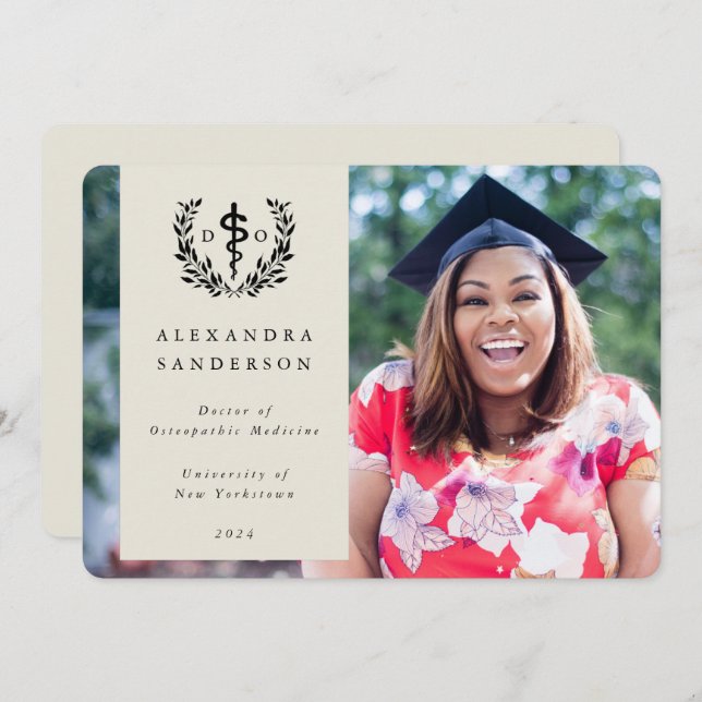 Oyster Doctor of Osteopathic Medicine Foto Ankündigung (Vorne/Hinten)