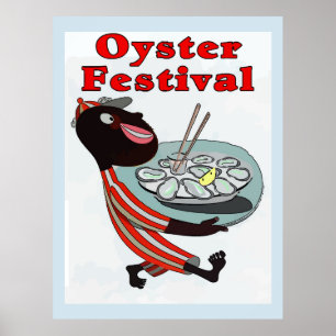 Oyster Festival, Vintager Kellner Poster