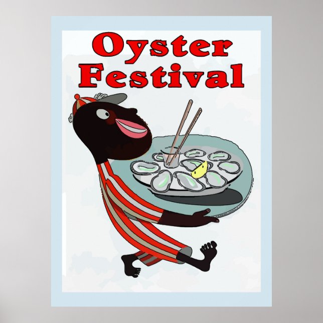 Oyster Festival, Vintager Kellner Poster (Vorne)