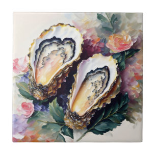 Oyster Floral Art Fliese