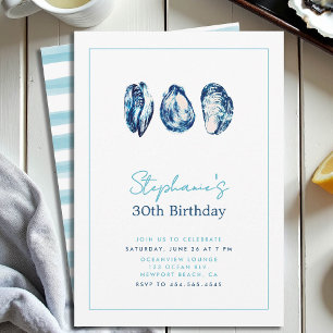Oyster Frame Nautical Beach Ocean 30. Geburtstag Einladung