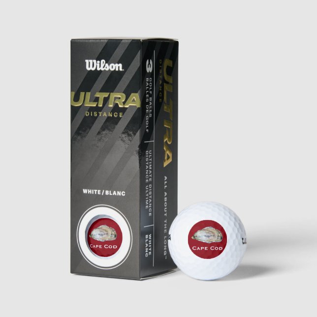 Oyster Golf Ball - Design A Red (Verpackungen)