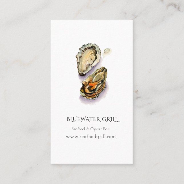 Oyster Koch, Visitenkarte des Restaurants (Vorderseite)