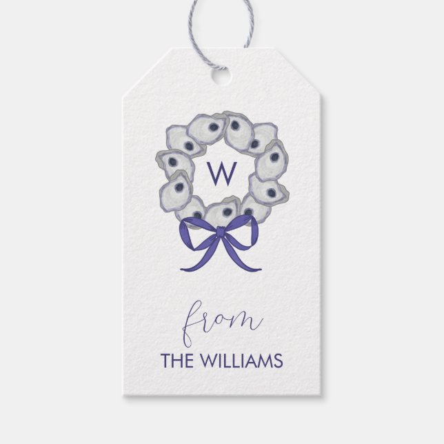 Oyster-Kraath-Geschenketiketten Geschenkanhänger (Vorderseite)