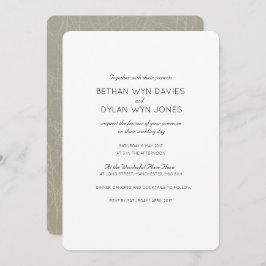 Oyster/Mink "Tree" Einladung zur Hochzeit