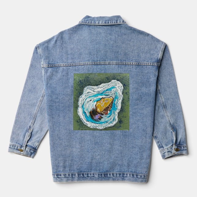 Oyster mit Pea Crab Jeans Jacket Jeansjacke (Rückseite)