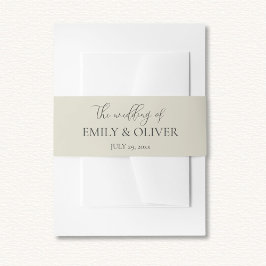 Oyster-Muscheln Hochzeit Einladungsbanderole