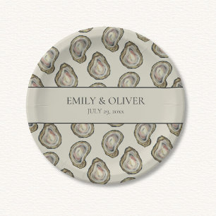 Oyster-Muscheln Hochzeit Pappteller
