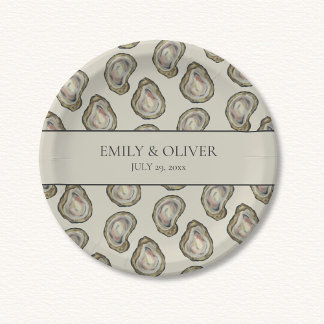 Oyster-Muscheln Hochzeit Pappteller
