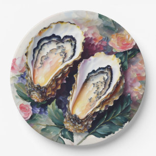 Oyster Oil Painting Botanical Art Pappteller