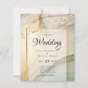 Oyster Pearl Gold WEDING Alkoholtink Abstrakt
