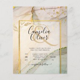 Oyster Pearl Gold WEDING Alkoholtink Abstrakt Flyer