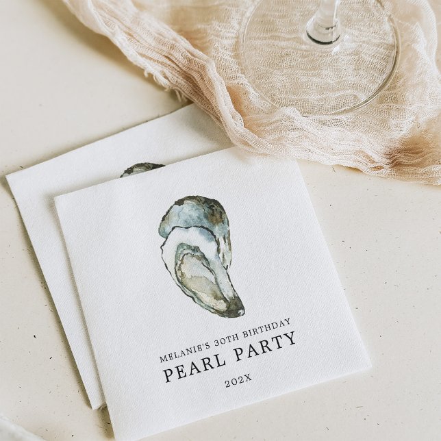 Oyster Pearl Party | Doppelaustern Serviette (Von Creator hochgeladen)