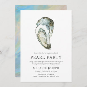 Oyster Pearl Party  Opalstil Einladung