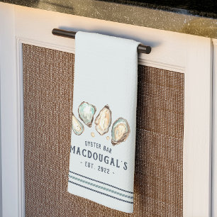 Oyster & Pearl Personalisiert Familienname Oyster  Geschirrtuch