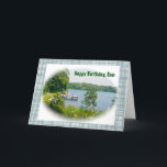 Oyster Pond Scene Son Birthday Card Karte<br><div class="desc">Als Kind verbrachte ich viele Sommertage damit,  durch die Gewässer des Oyster Pond zu treiben.  Es gab immer eine Vielzahl von Dingen zu sehen (Schildkröten,  gemalte Schildkröten,  Fische,  Vögel,  Wasserkäfer,  etc.),  und es war ein friedlicher Zeitvertreib.</div>