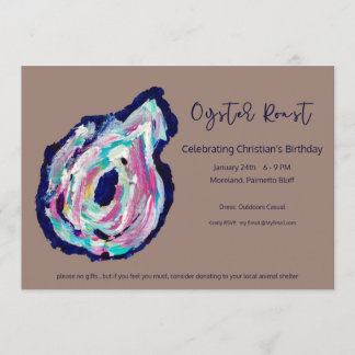 Oyster Roast Birthday Einladung