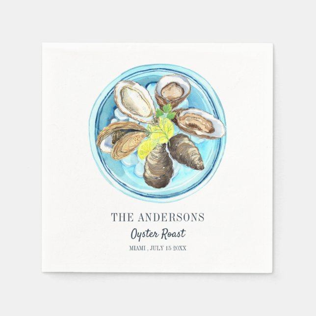 Oyster Roast Birthday Summer Serviette (Vorderseite)