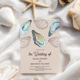 Oyster Roast Coastal Seaside Watercolor Wedding  Einladung