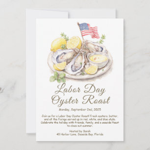 Oyster Roast Einladung Patriotische Küste am Arbei