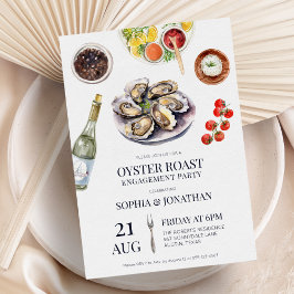 Oyster Roast Elegante Coastal Engagement Party Einladung
