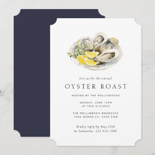 Oyster Roast Elegantes Party mit einfachen Meeresf Einladung