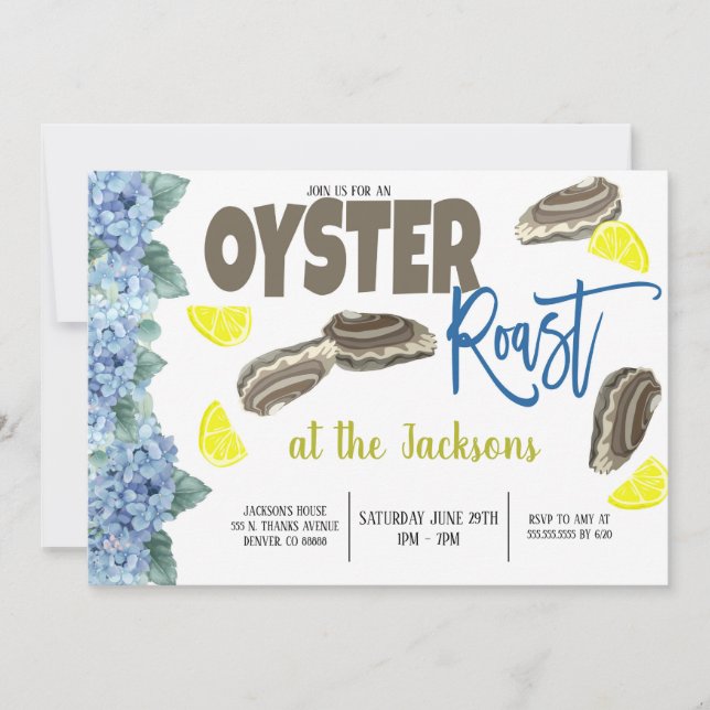 Oyster Roast Party Einladung (Vorderseite)