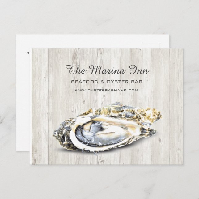 Oyster Roast Seafood Nautic Food Business Postkarte (Vorne/Hinten)