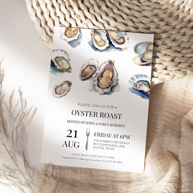 Oyster Roast Summer Seafood Bake Cookie Einladung (Von Creator hochgeladen)