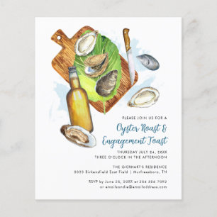Oyster Roast Verlobung Toast Budget Einladung